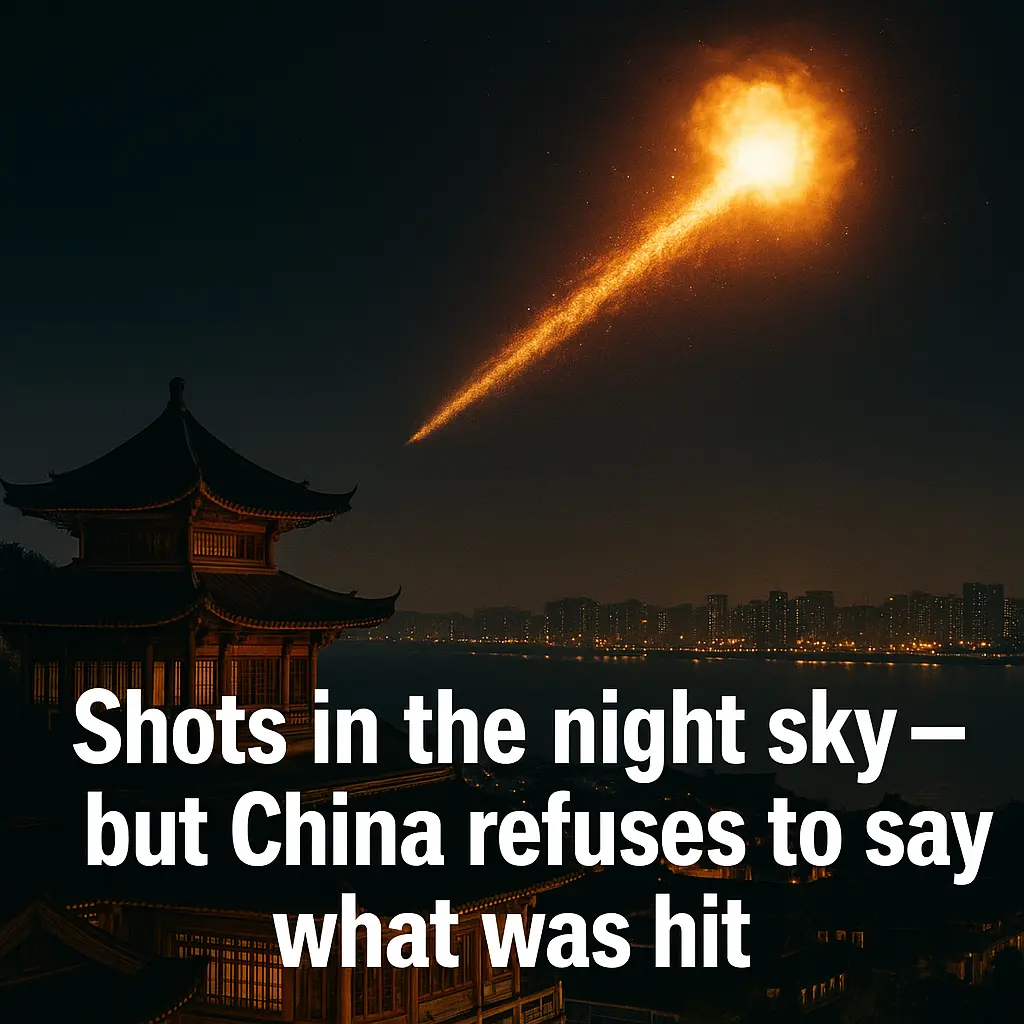 A Chinese UFO gets shot down in Weifang China.